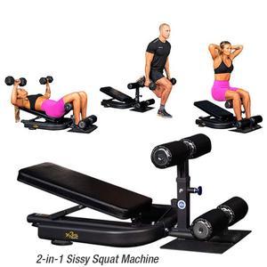 Abs Bench X3S 2-in-1 Sissy Squat Machine with Bench (ABX3SBENCH)