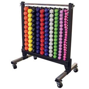 Body-Solid 50 Pair Neoprene Dumbbell Package with Rack