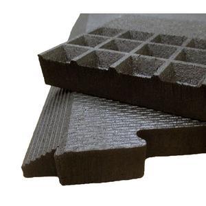 Shok-Lok 2' x 2' Interlocking Rubber Floor Mat, 3/4inch Thick (RFMAW)