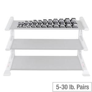 Hex Dumbbell Set 5 to 30 lb. Pairs (SDS210)