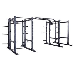 Body-Solid Pro ClubLine Double Power Racks with Rear Extensions and Monkey Bars