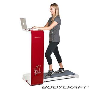 BodyCraft SpaceWalker Compact Treadmill Workstation, Red