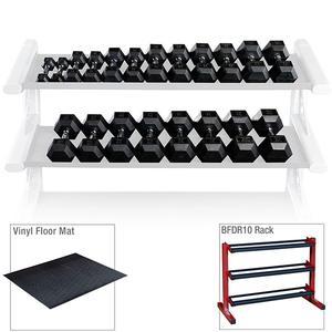 5-50 Rubber Dumbbell Package