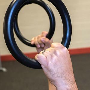 Body-Solid Tubular Steel Rings with Straps